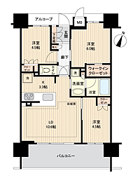 ザ・レジデンス弁天町みなと通り 3LDKの間取図画像