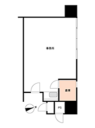 ハイネス北浜 ワンルームの間取図画像