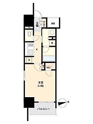 オープンレジデンシア池下THEONE 1Kの間取図画像