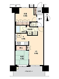 ライオンズ若江岩田ステーションプラザ 2LDKの間取図画像