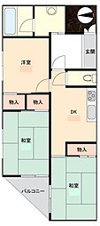 タウンハイツ垂水 3DKの間取図画像