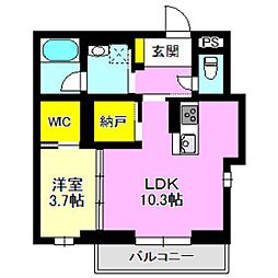 Wiseuse2 1LDKの間取図画像