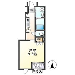 ブルゴーニュ 1Kの間取図画像