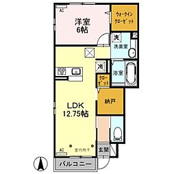 チェントロ・ピアッツァ 1LDKの間取図画像