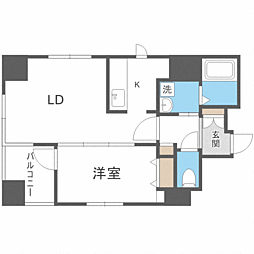 グランヴィア大通 1LDKの間取図画像