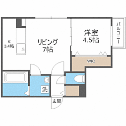 ビッグレジデンス円山 1LDKの間取図画像