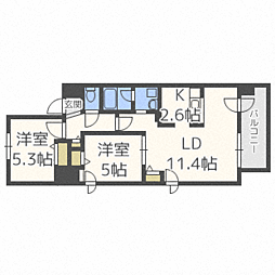 sapporoamabilis 2LDKの間取図画像