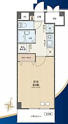 ハウスTKA目白 1Kの間取図画像