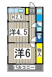 石川荘の間取図画像