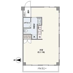 マック三田コート ワンルームの間取り