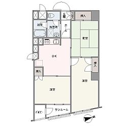 ハイツ洋光台 3DKの間取図画像