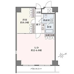 スマートヴィレッジ稲毛B棟 1LDKの間取図画像
