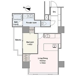 アクシア青山 1LDKの間取図画像