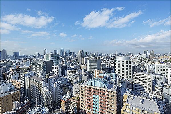 地上23階建、地下3階建の21階部分に位置します。高層階ならではの開放的な眺めが広がります。※眺望は将来にわたって保証するものではありません。