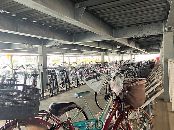 駐輪場の様子。空き状況等はお問い合わせください。