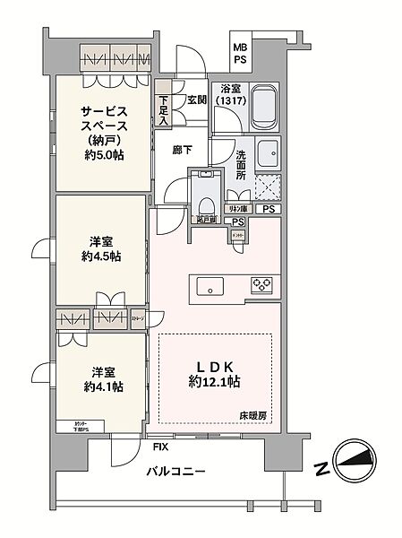 間取りを拡大表示