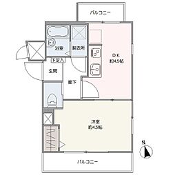 グレイス浜田山 1DKの間取図画像