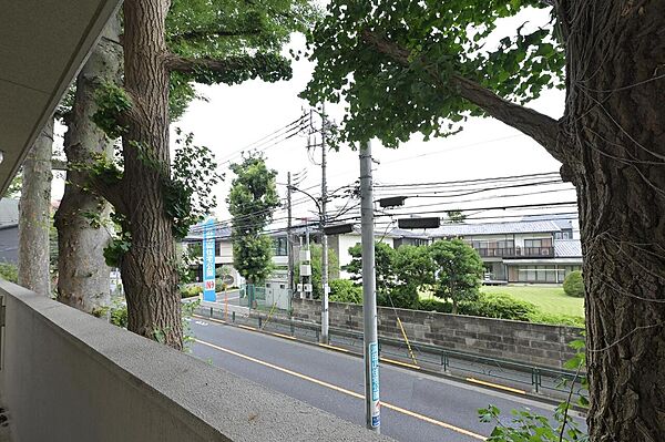 【バルコニーからの眺望】地下1階地上5階建マンションの、2階部分に位置する住まいです。※眺望は将来にわたって保証するものではありません。