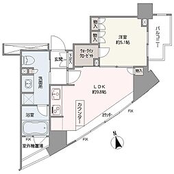 グランプレオ武蔵野 1LDKの間取図画像