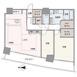M．M．TOWERS FORESIS L棟 2LDKの間取り
