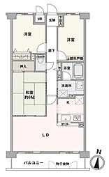 クリオ久里浜伍番館 3LDKの間取図画像