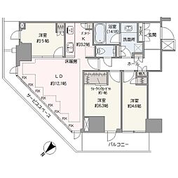 コスギサードアヴェニュー 3LDKの間取図画像