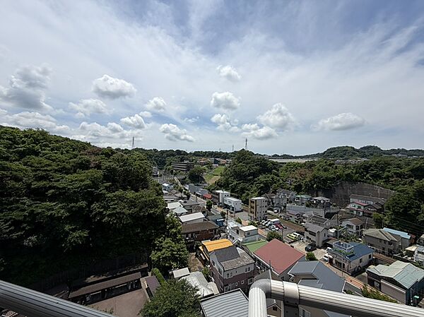 前面に建物がなく、開放的な眺望が広がります。
