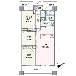 マイキャッスル港南下永谷 2SLDKの間取図画像