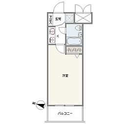 クリオ宮前平弐番館 1Kの間取図画像