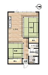 亀戸二丁目団地6号棟 2LDKの間取図画像