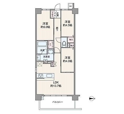間取り プレサンスグラン覚王山 5階/-