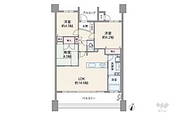 サンクレーア富士見台 3LDKの間取図画像