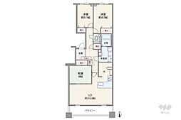 東山シティハウス 3LDKの間取図画像