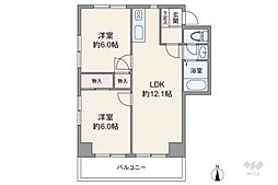 丸美タウンマンション今池 2LDKの間取図画像