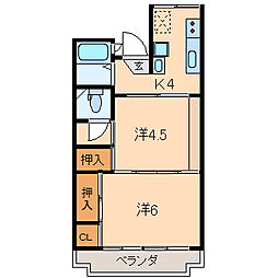 あかねユニオンハウス 2Kの間取図画像