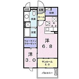間取図画像 1DK