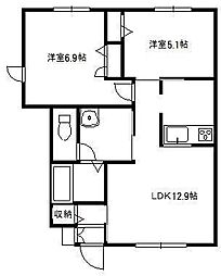 間取図画像 2LDK
