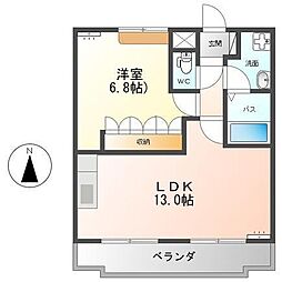 エルアールB 1LDKの間取図画像