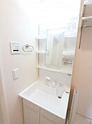 便利なシャワー付きの洗面台です