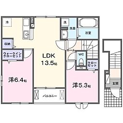 グリーンヒルズ 1LDKの間取図画像