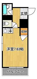 ホワイトハイツ鹿島台 1Kの間取図画像