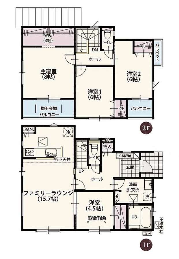窓の多いデザインでやわらかな陽光が隅々まで届きます