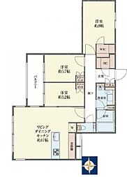 バースシティ・ザ・マーク鷺沼 3LDKの間取図画像