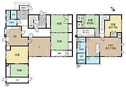 青い森鉄道 筒井駅 徒歩12分 6SLDKの間取り