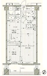 コスモリード西馬込 1階2LDKの間取り