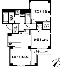 RUANG 2階2LDKの間取り