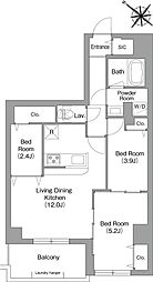 コンフォリア・リヴ豊洲キャナル 10階3LDKの間取り