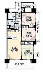 グランイーグル多摩川スカイガーデン 11階3SLDKの間取り