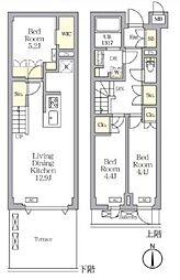 東急東横線 都立大学駅 徒歩7分の賃貸マンション 1階3LDKの間取り