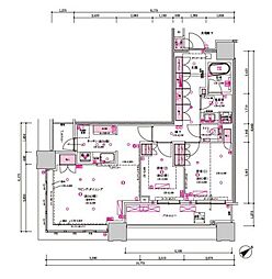 目黒第一マンションズ 12階2LDKの間取り